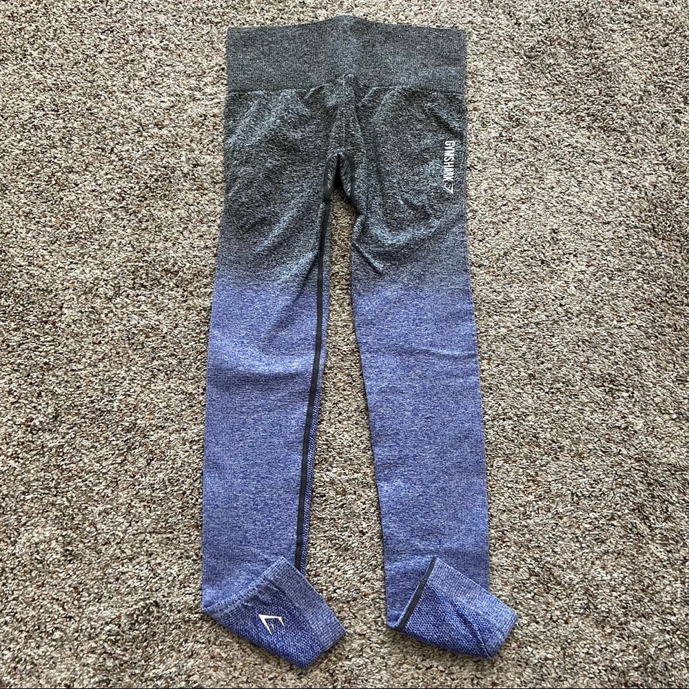 Gymshark Size XS Adapt Purple Gray Ombre Seamless Leggings